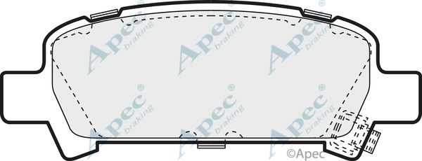 APEC BRAKING stabdžių trinkelių rinkinys, diskinis stabdys PAD1143